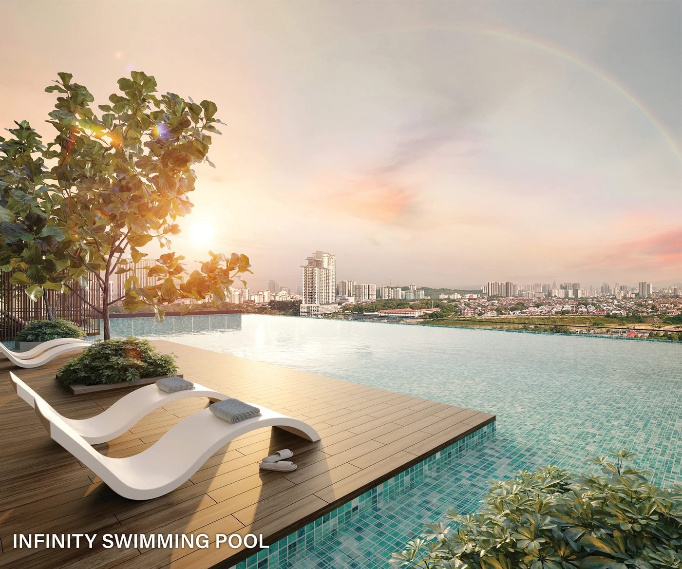OAKA Residences Bukit Jalil infinity pool render