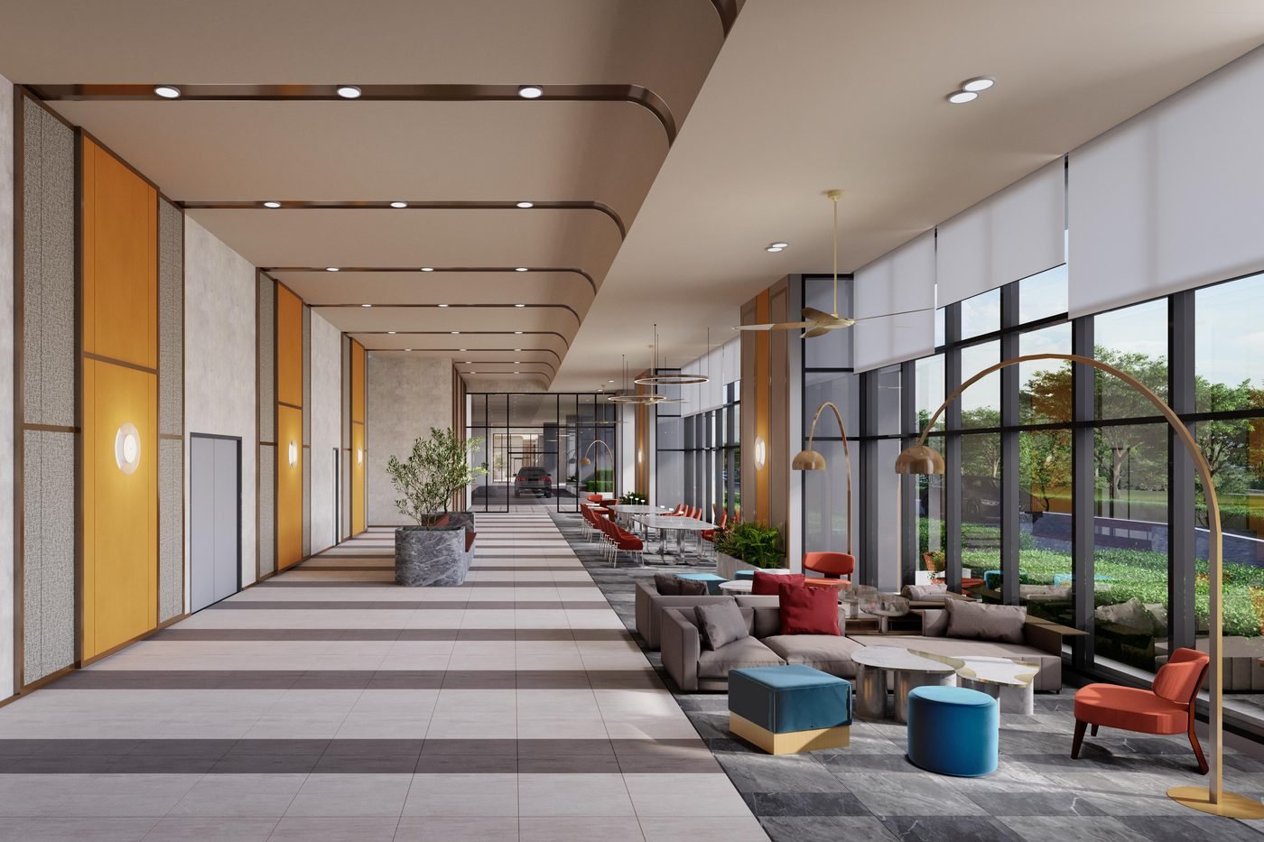 The Queenswoodz @ Bukit Jalil lobby lounge render