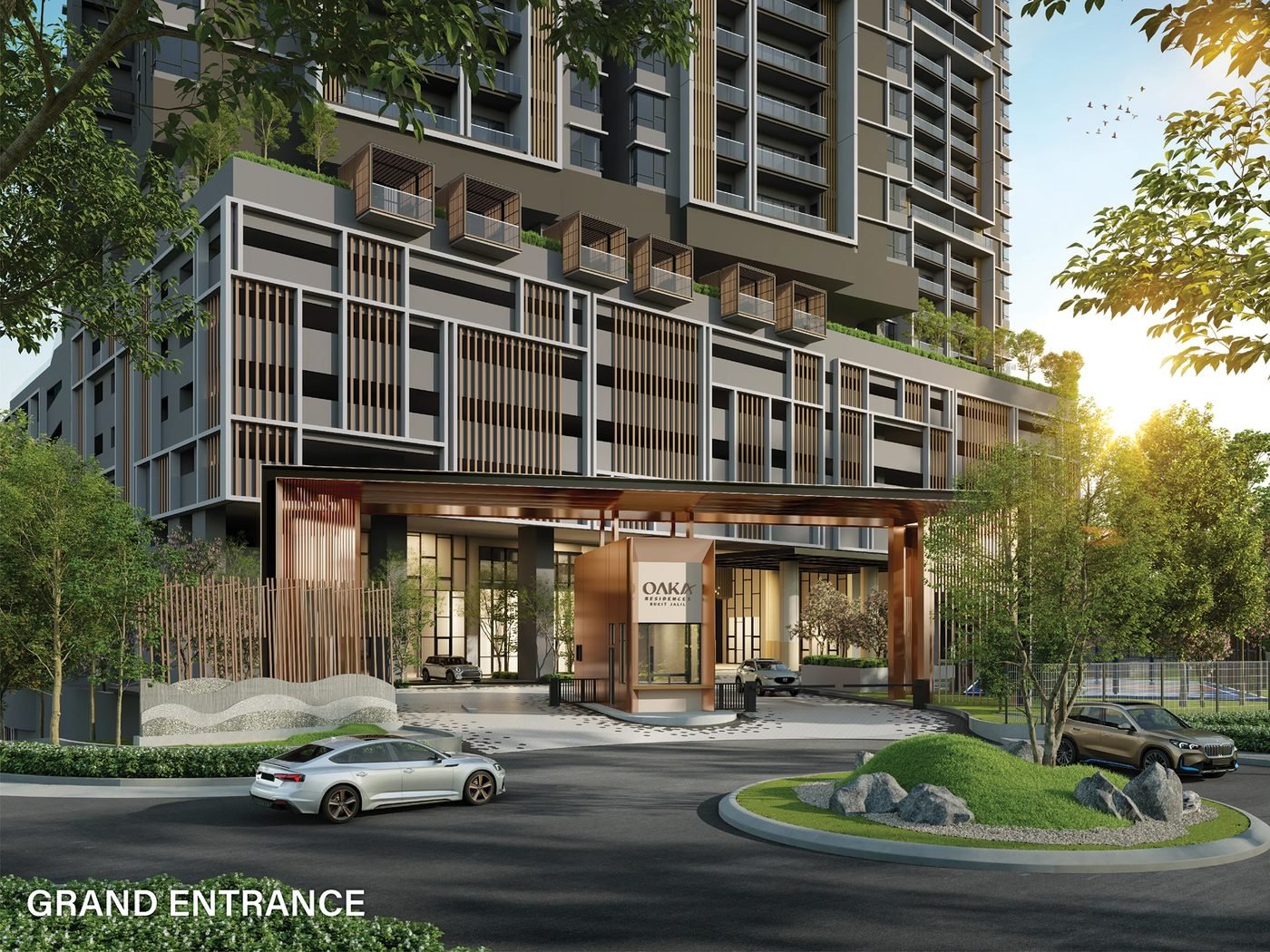 OAKA Residences grand entrance render