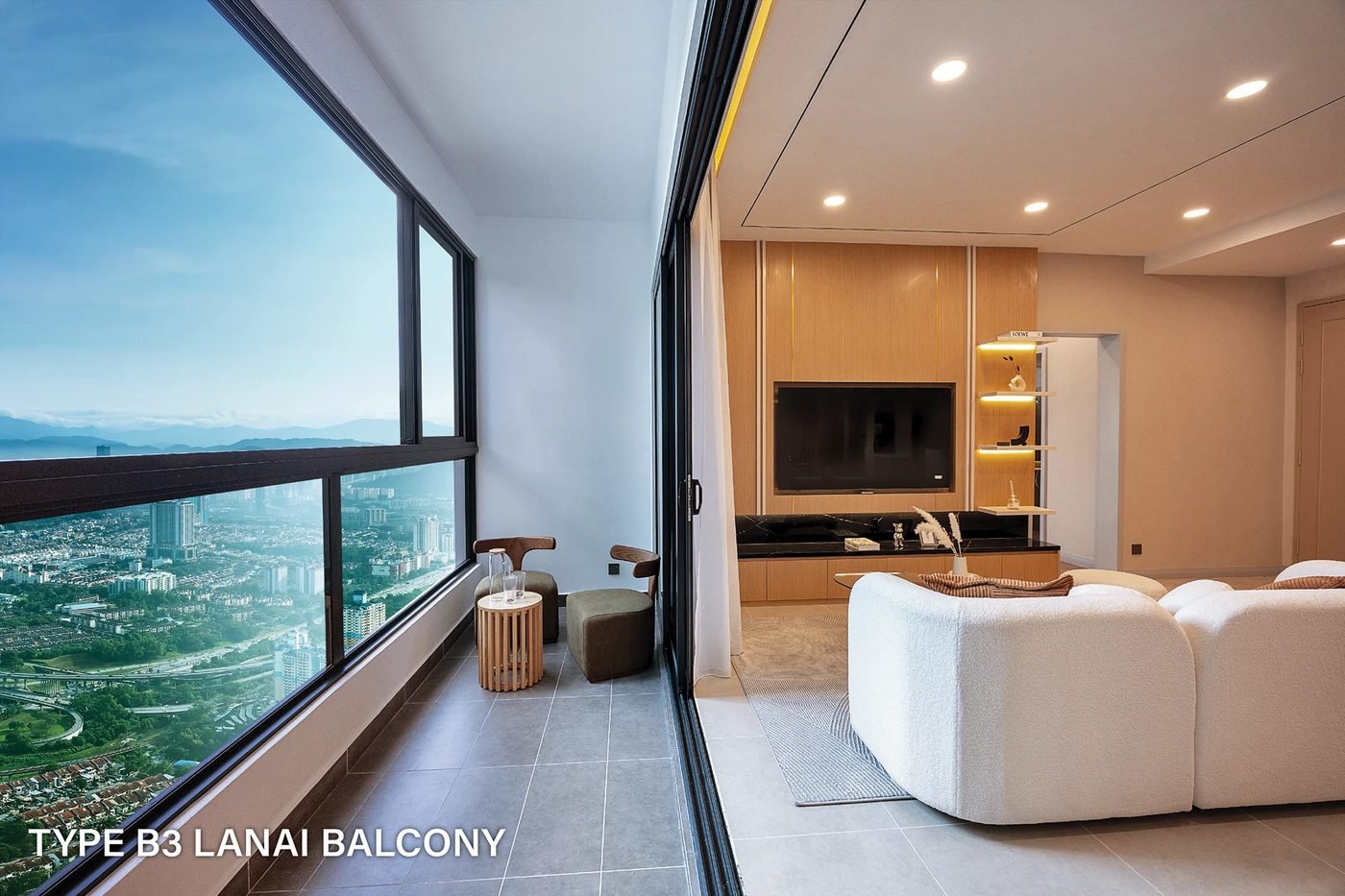 OAKA Residences type b3 lanai render