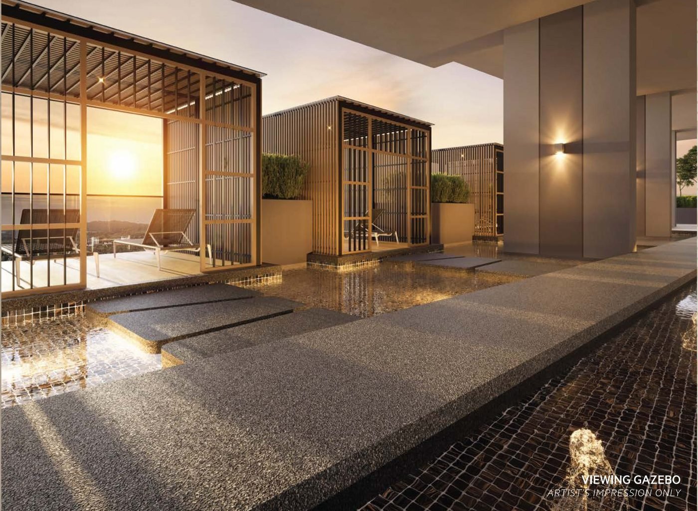 OAKA Residences viewing gazebo render