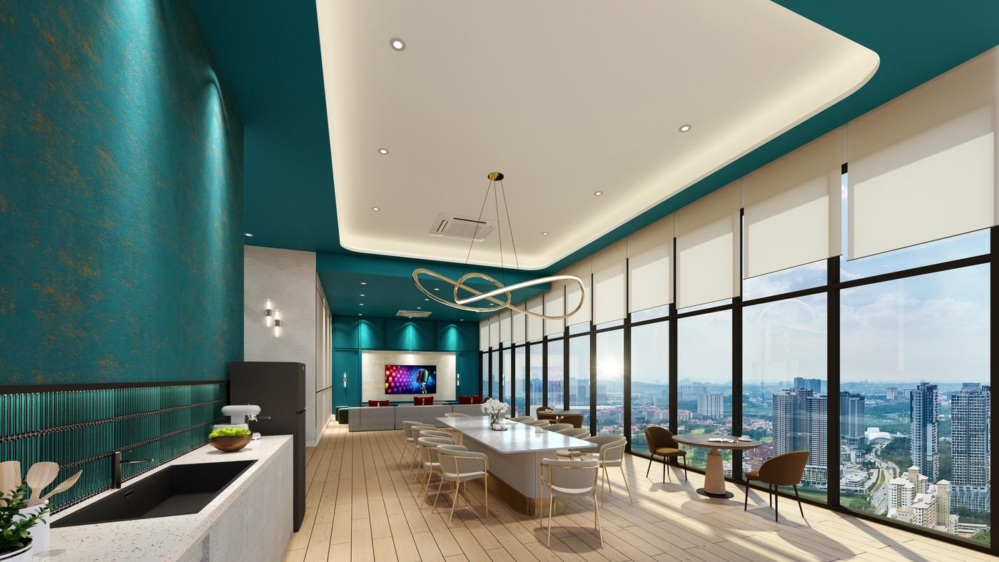 The Queenswoodz sky lounge render