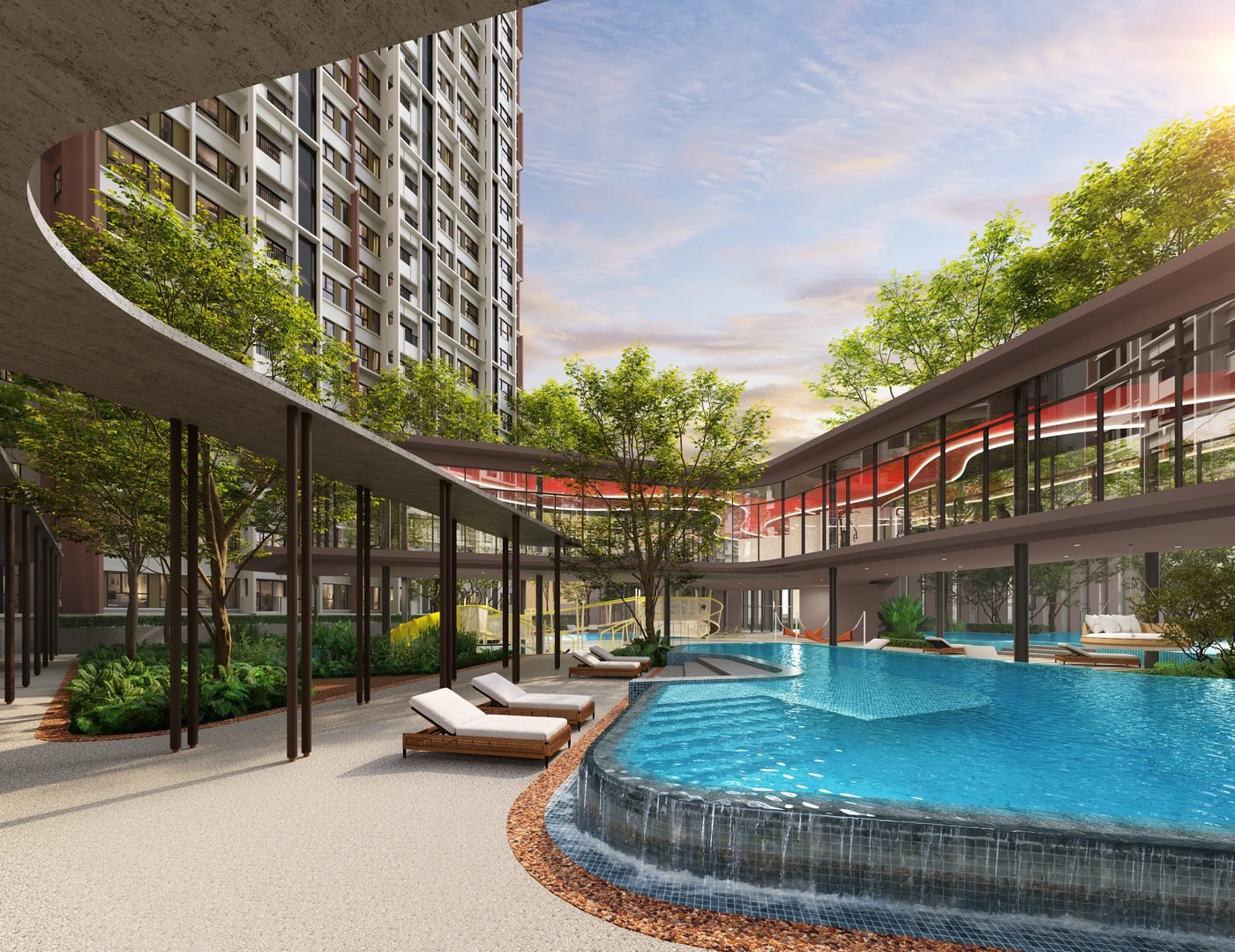The Queenswoodz sun deck render