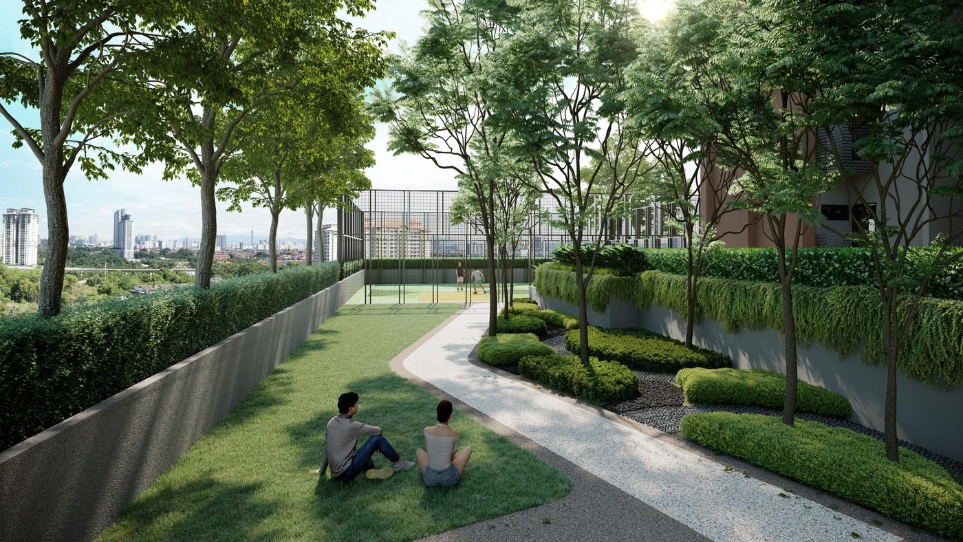 The Queenswoodz wellness garden render