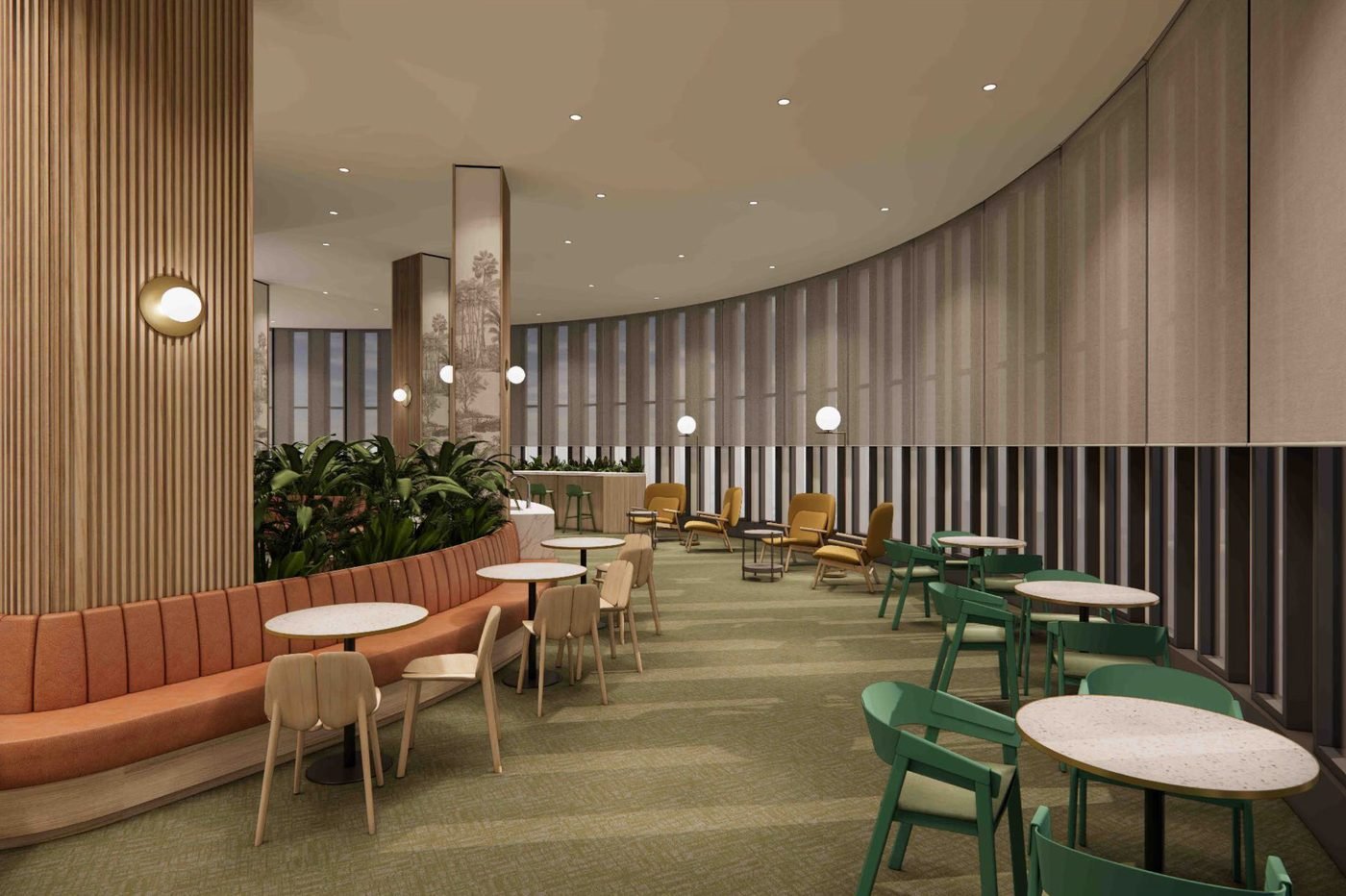 Ren Residence co-working lounge render