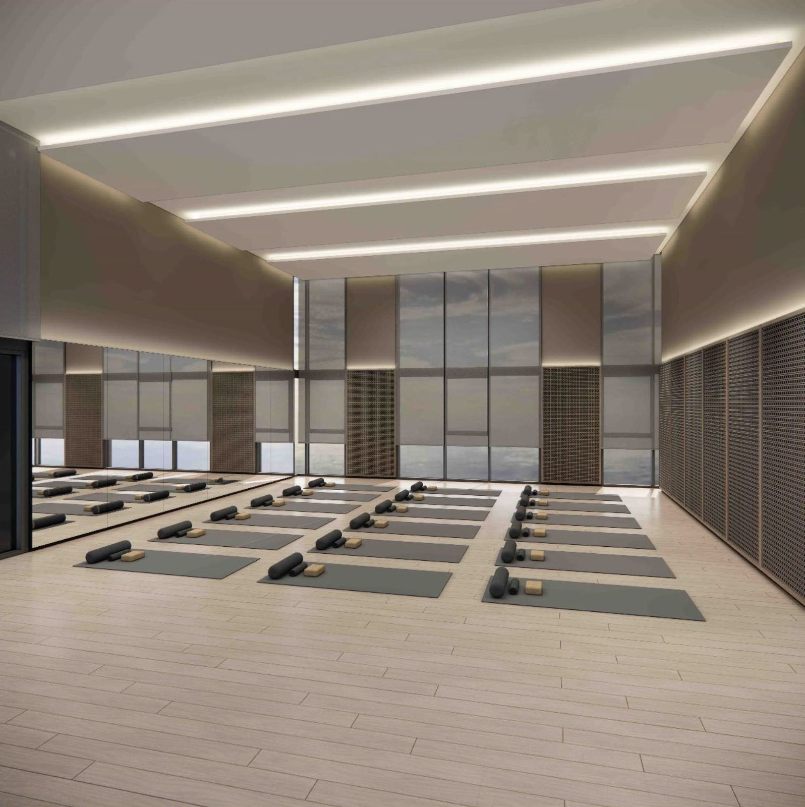 Ren Residence yoga room render