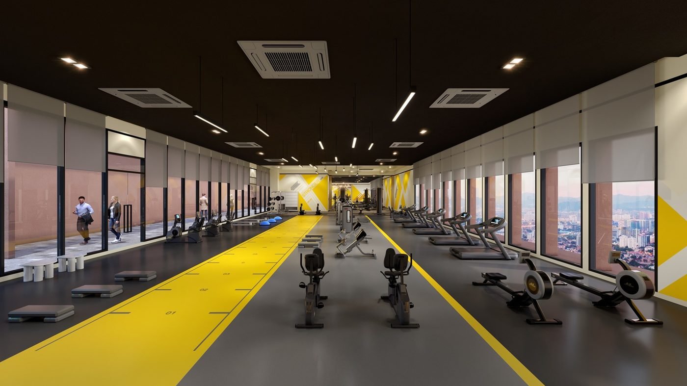 The Vividz body builder studio render