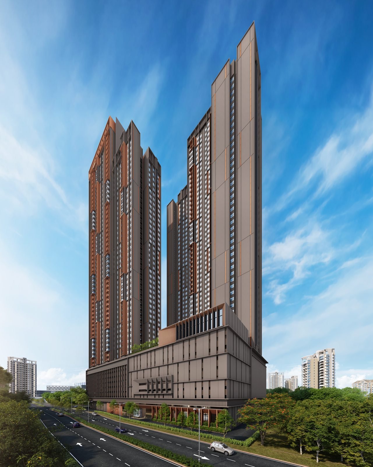 The Vividz @ Bukit Jalil towers by day